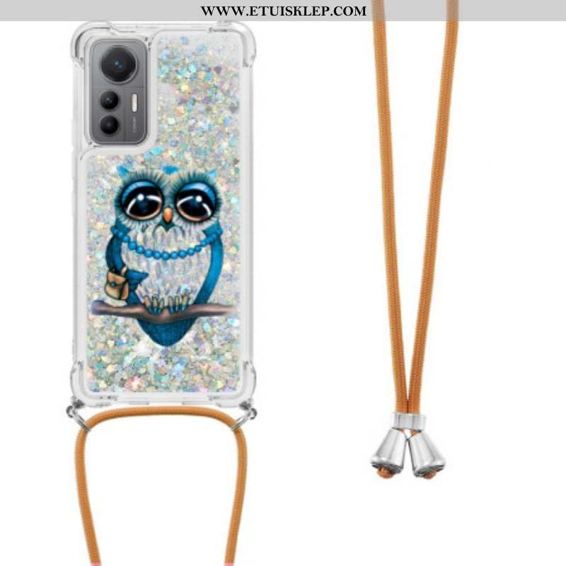 Futerały do Xiaomi 12 Lite ze Sznurkiem Cekinowy Sznurek Mrs. Owl